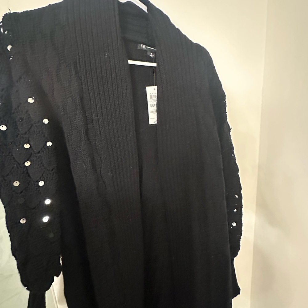 Elegant Black Sweater with Sequin Detailing